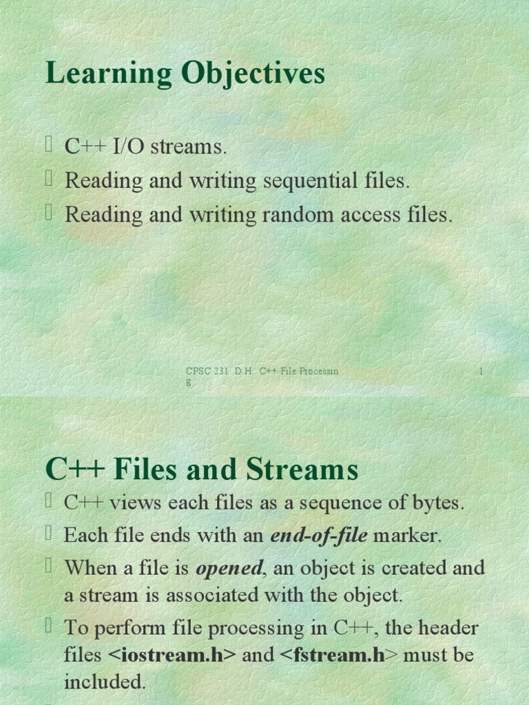 C++ Files and Streams | PDF