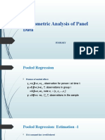 Summary-Econometric Analysis of Panel Data-Summary