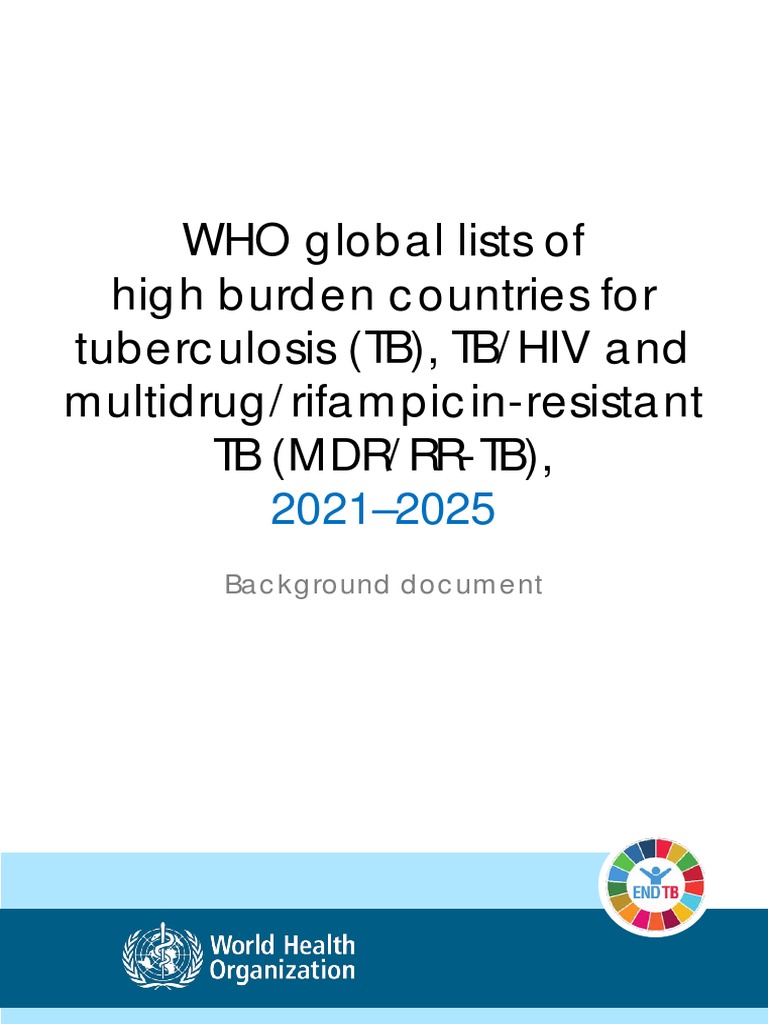Who Globalhbcliststb 2021-2025 Backgrounddocument | PDF | Tuberculosis