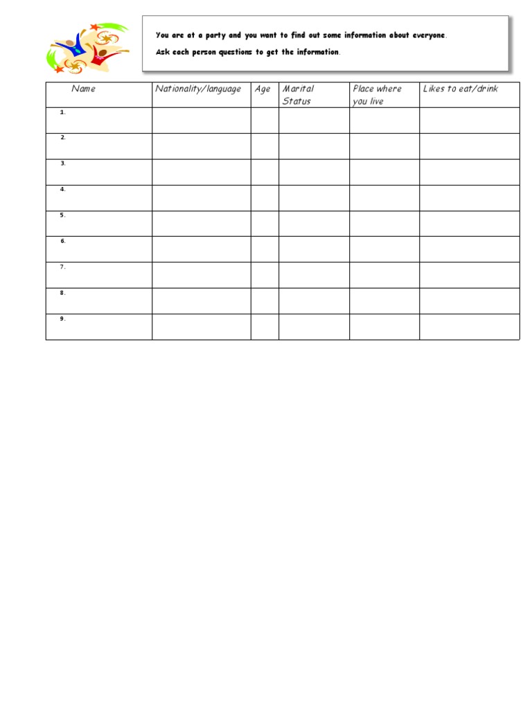 Party Icebreaker | PDF