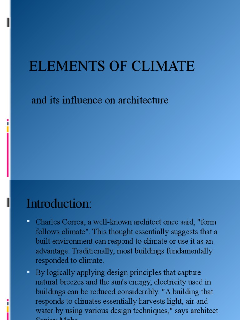 Climate Impact on Architectural Design | PDF