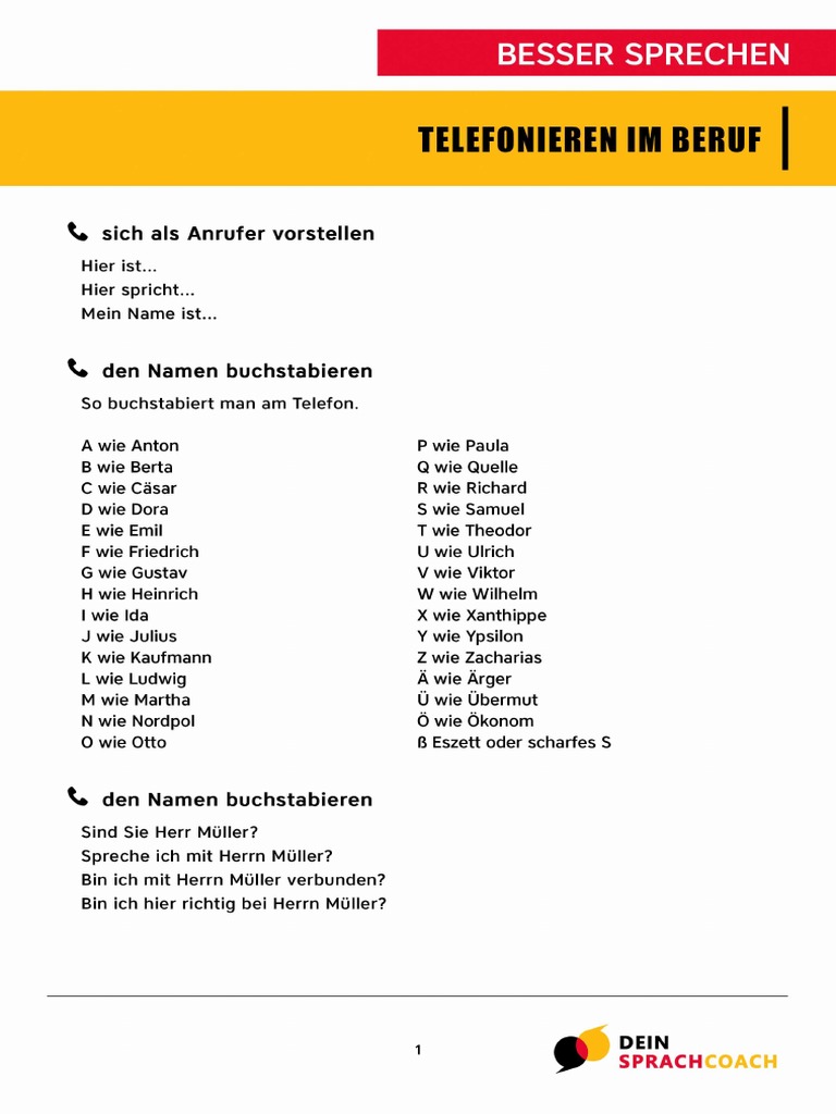 Telefonübungen Geschäftlich Telefonieren – HHVIY