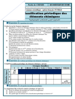 CH6 EXERCICES Classification Périodique Des Éléments Chimiques TCSbiof