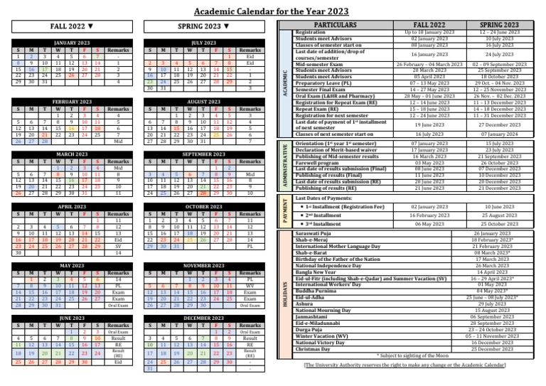 Calendar 2023 Uap PDF
