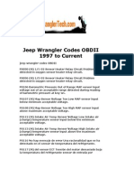 Jeep Wrangler Codes OBDII