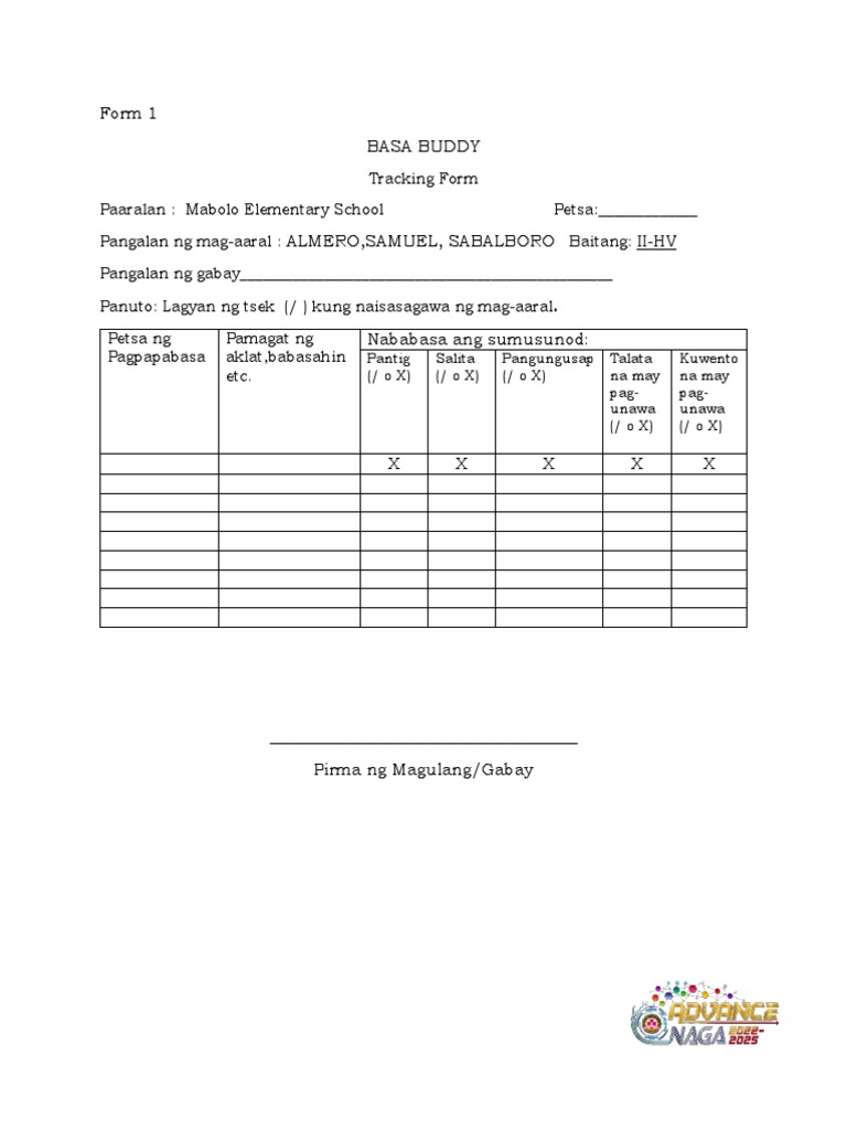 Form 1 pdf