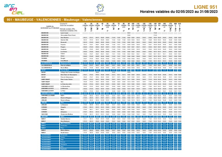 Horaires 951 | PDF