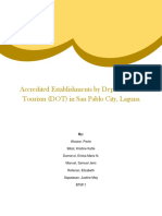 Accredited Establishments by Department of Tourism