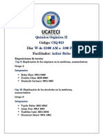 Cronograma de exposicicones de Quimica Organica II CIQ 013 W 12- 5