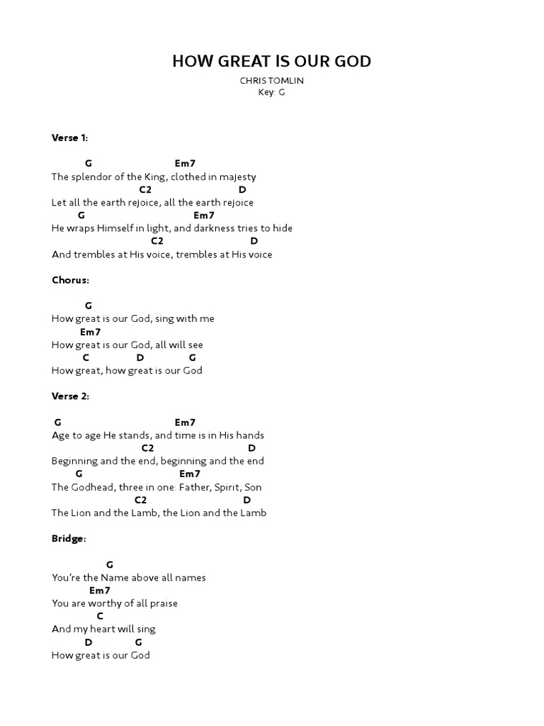 How Great is our God | PDF