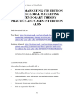 Global Marketing Contemporary Theory Practice and Cases 1st Edition Alon Solutions Manual 1