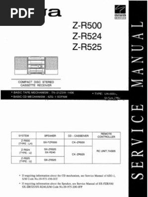 Aiwa CX-ZR500LH | PDF | Technology & Engineering