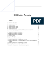 19 HR letter formats