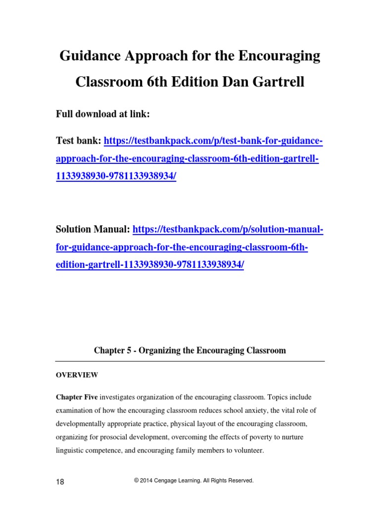 Guidance Approach for Encouraging Classrooms | PDF