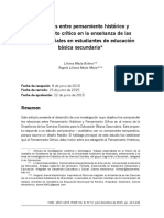 Relaciones Entre Pensamiento Histórico y Pensamiento Critico