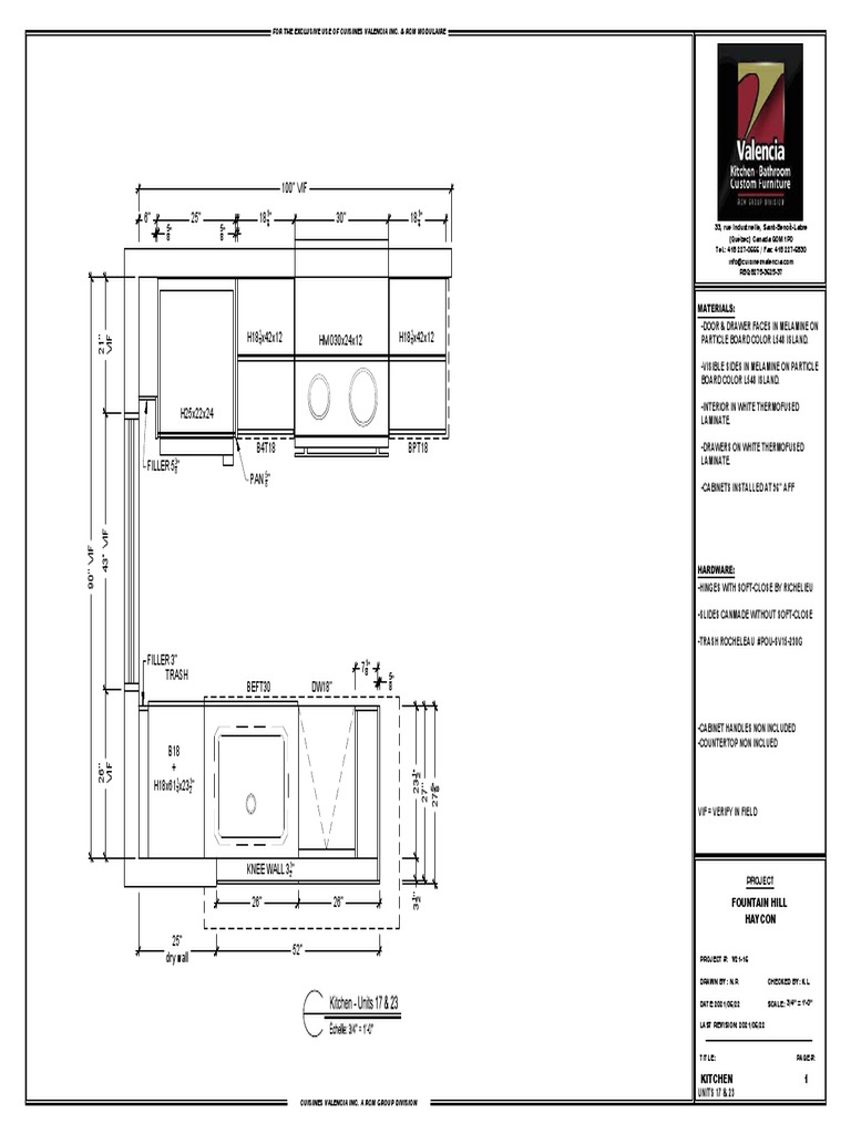 Kitchen Units and Drawings for RCM | PDF
