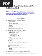 Digital Systems Design Using VHDL 3rd Edition Roth Solutions Manual Download