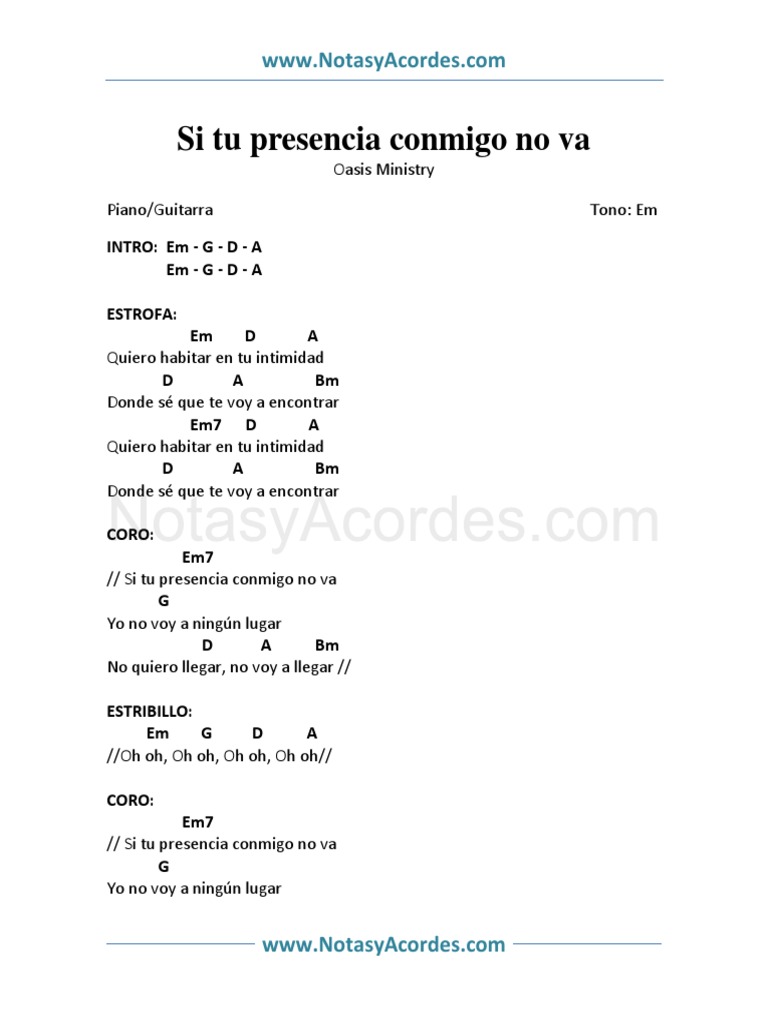 SitupresenciaconmigonovaOasisMinistry PDF