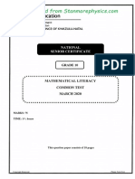 Maths Lit Grade 10 March 2020 1