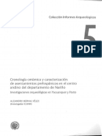 Cronologia Ceramica y Caracterizacion de Adentamientos Prehispanicos en El Centro Andino Del Depart