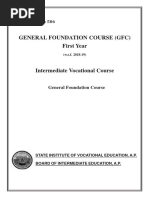 General Foundation Course (GFC) First Year