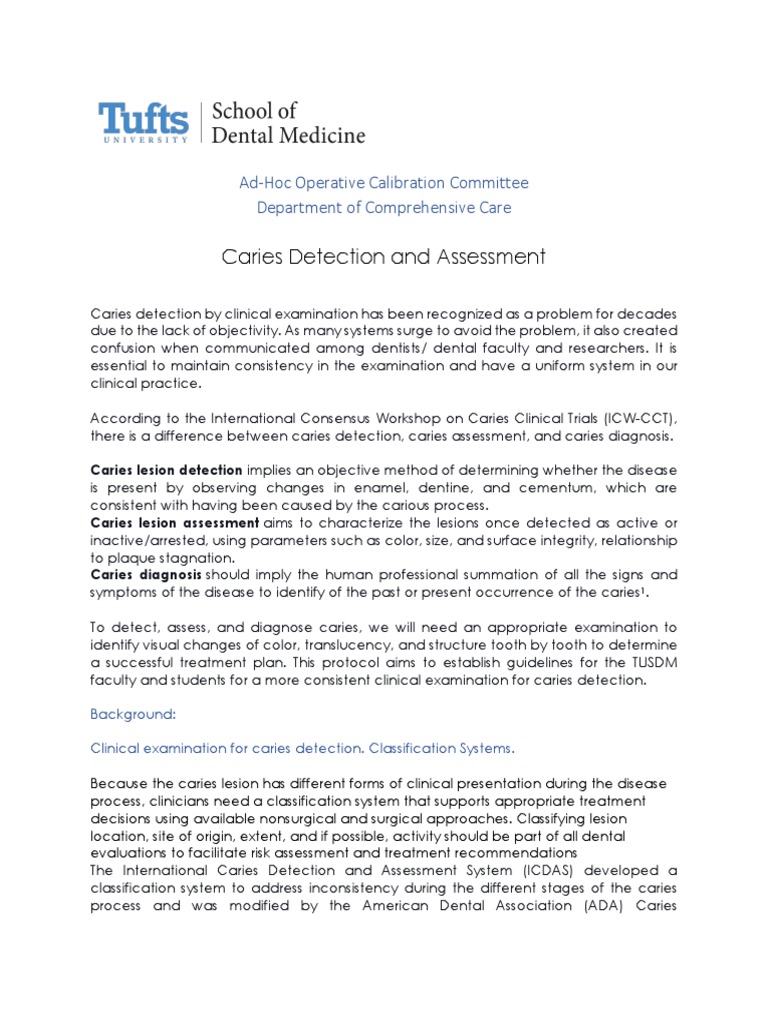Caries Detection and Assessment | PDF