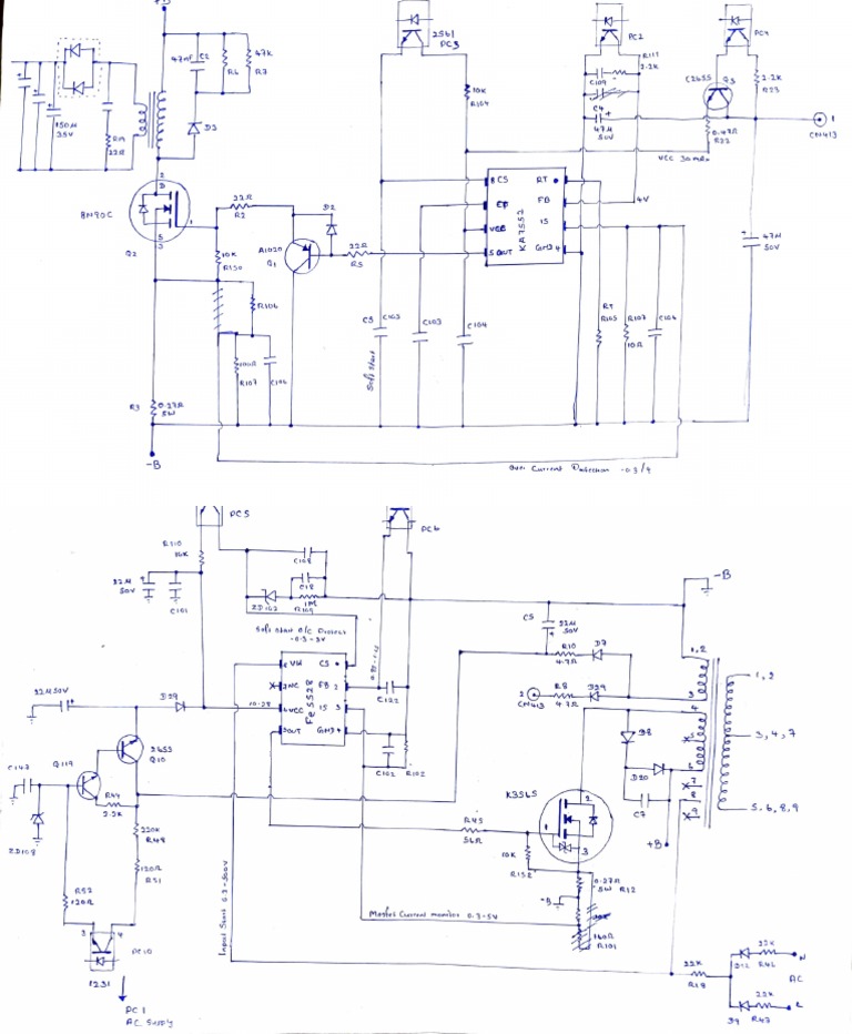 toshiba 255 power supply schematics | PDF
