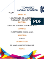 1.3 Informes de Auditoria A Elaborar y Presentar