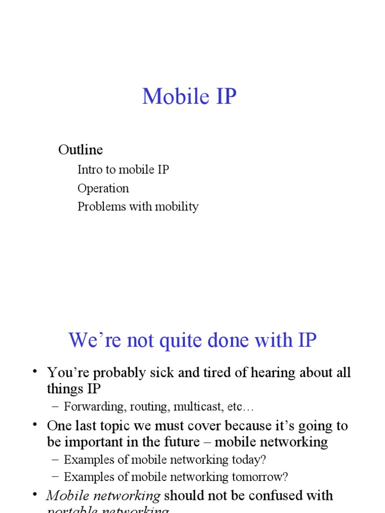 Mobile | PDF | Computer Network | Ip Address