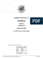 CGP Chemistry L2 Mark Scheme