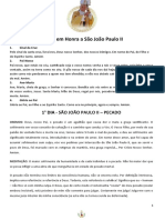 Tríduo em Honra A São João Paulo II