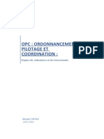 Opc: Ordonnancement, Pilotage Et Coordination:: Etapes Clé, Indicateurs Et Les Intervenants