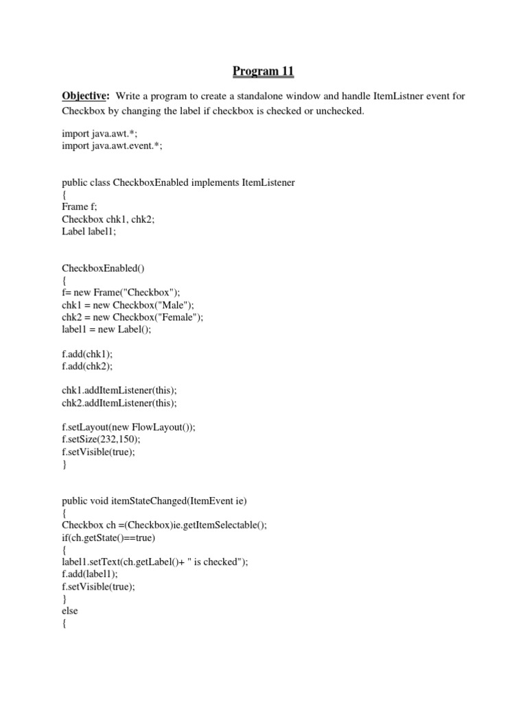 Java Program 11 | PDF