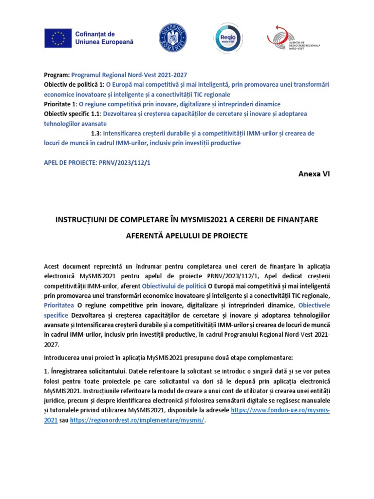 Anexa VI - Instructiuni Completare CF | PDF
