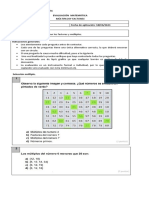 Evaluación de Múltiplos y Factores de Un Número 6to Básico