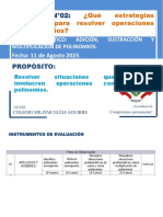 Sesión N°02 - Operaciones Con Polinomios