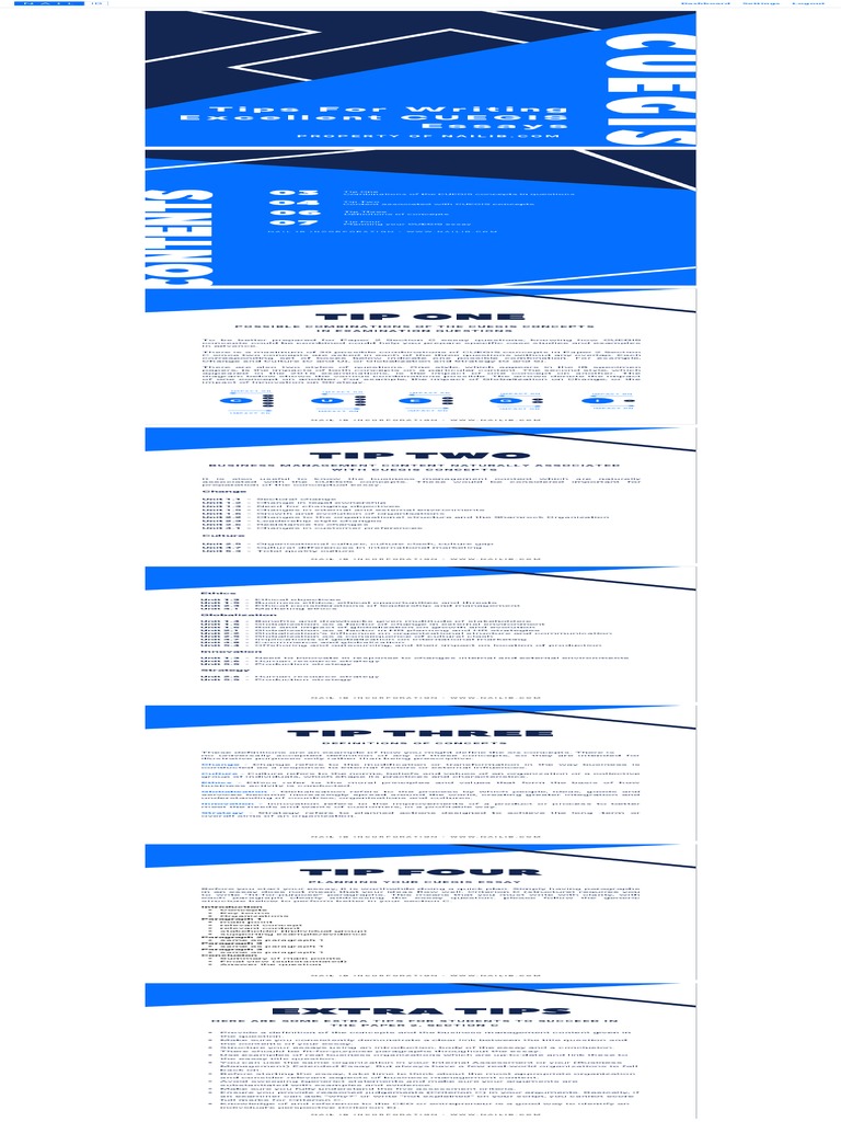 IB Business CUEGIS Essay Guide Nail IB PDF