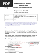 Assignment Part 1, TP 1, 2023: Swinburne University of Technology Swinburne College COS10032 Computing Systems Project