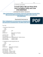 Illustrated Microsoft Office 365 and Word 2016 Comprehensive 1st Edition Duffy Test Bank 1