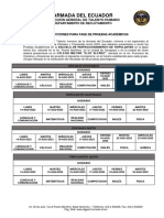 Instructivo, Cronograma de Toma de Pruebas Academicas Arma 2023 Quito Guayaquil
