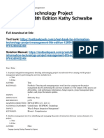 Information Technology Project Management 8th Edition Kathy Schwalbe Test Bank 1
