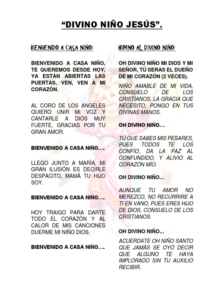 Divino Niño Jesús Cantos | PDF