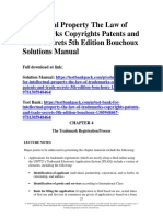 Intellectual Property The Law of Trademarks Copyrights Patents and Trade Secrets 5th Edition Bouchoux Solutions Manual 1