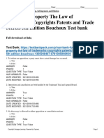 Intellectual Property The Law of Trademarks Copyrights Patents and Trade Secrets 5th Edition Bouchoux Test Bank 1