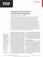 Therapeutic Intervention in Oropharyngeal Dysphagia - Enhanced Reader