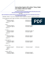 Intermediate Algebra 8th Edition Tobey Test Bank 1