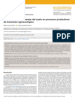 Sostenibilidad Del Manejo Del Suelo en Procesos Productivos de Transición Agroecológica León Duran y Acevedo Osorio