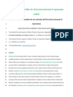 SAMPLE Peruvian Journal of Agronomy