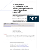 Estrés Académico, Procrastinacion y Usos Del Internet en Universitarios Durante La Pandemia Por Covid-19