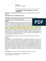 Evaluación de La Sustentabilildad en Fincas Orgánicas Zona Hortícola de La Plata Argentina Dellepiane y Sarandón 2008